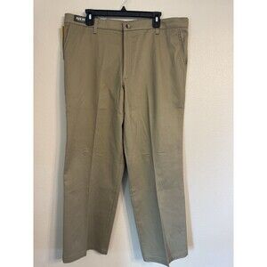 Lee Total Freedom Straight Fit Khaki Pants Men Stretch No Iron Flat Front 38x30